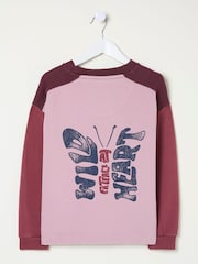 FatFace Dusky Purple Butterfly Sweatshirt - Image 7 of 7