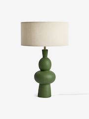 MADE.COM Green Freyja Ceramic Table Lamp - Image 5 of 6