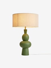 MADE.COM Green Freyja Ceramic Table Lamp - Image 6 of 6