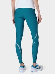 Sweaty Betty Reef Teal Blue Full Length Zero Gravity Illuminate Run Leggings - Image 2 of 5