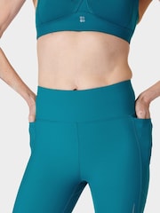 Sweaty Betty Reef Teal Blue Full Length Zero Gravity Illuminate Run Leggings - Image 5 of 5