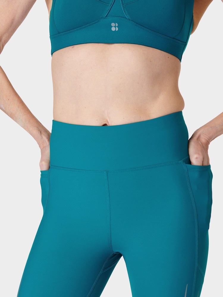 Sweaty Betty Reef Teal Blue Full Length Zero Gravity Illuminate Run Leggings - Image 5 of 5