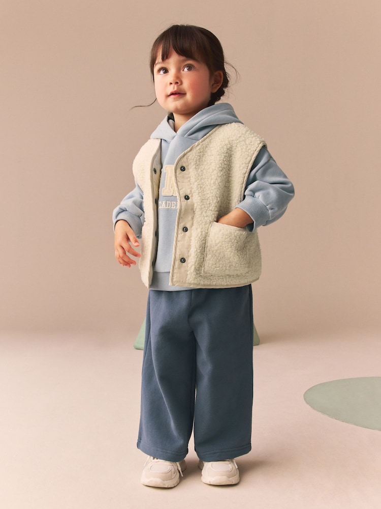 Blue Hoodie And Wide Leg Joggers Set (3mths-7yrs) - Image 2 of 9