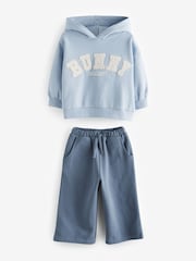 Blue Hoodie And Wide Leg Joggers Set (3mths-7yrs) - Image 5 of 9