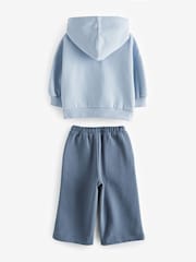Blue Hoodie And Wide Leg Joggers Set (3mths-7yrs) - Image 6 of 9