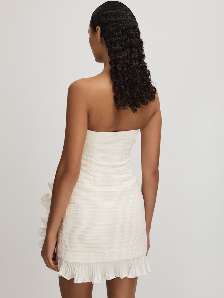 ivoire - Robe courte bustier à volants Amur - Image 5 of 6