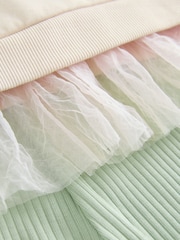 Pale Pink Mesh Hem Sweatshirt & Leggings Set (3mths-7yrs) - Image 8 of 8