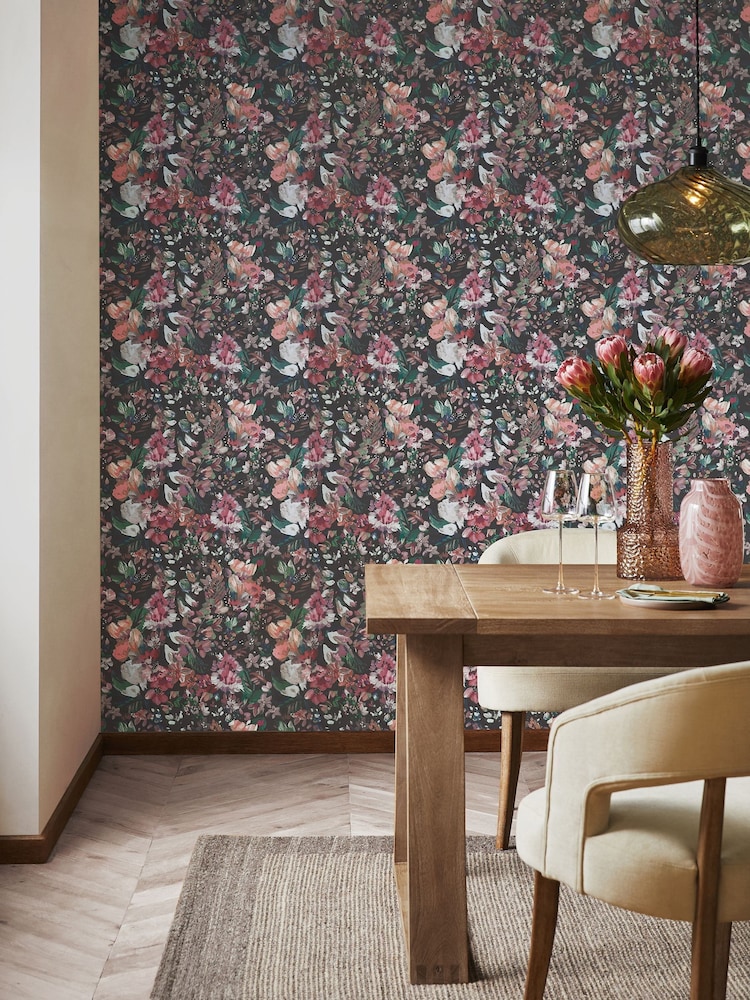 Multi Rustic Romantic Floral 10M Wallpaper - Image 1 of 6