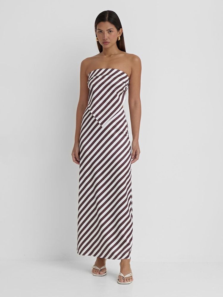 4th & Reckless Brown Mutya Striped Scarf Top - Image 1 of 5