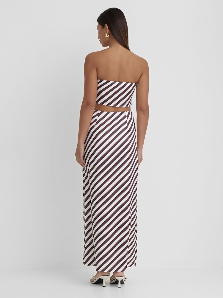 4th & Reckless Brown Mutya Striped Scarf Top - Image 2 of 5