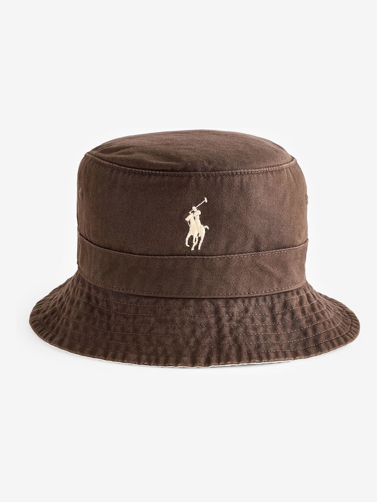 Polo Ralph Lauren Dark Green 100% Cotton Logo Bucket Hat - Image 1 of 4