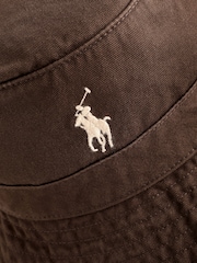 Polo Ralph Lauren Dark Green 100% Cotton Logo Bucket Hat - Image 4 of 4