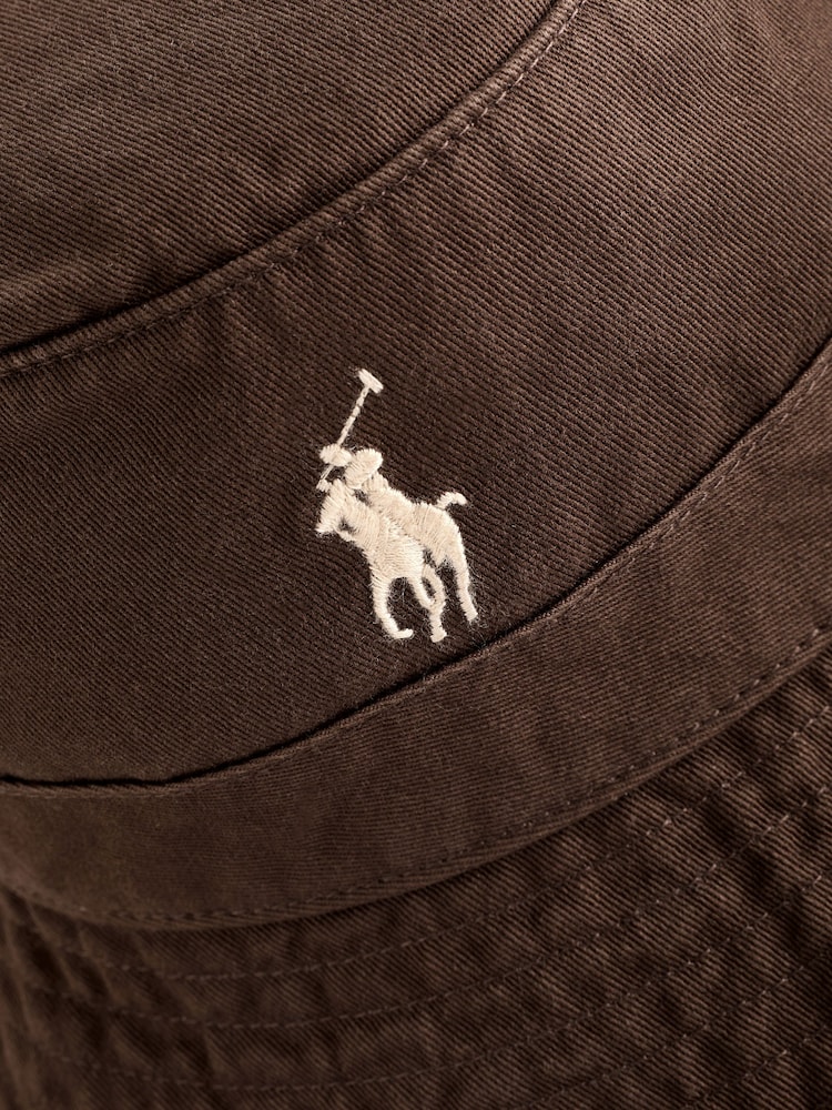Polo Ralph Lauren Dark Green 100% Cotton Logo Bucket Hat - Image 4 of 4