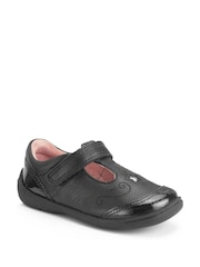 Start-Rite Dazzle Black Leather & Patent T-Bar First School Shoes - Image 3 of 6