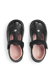 Start-Rite Dazzle Black Leather & Patent T-Bar First School Shoes - Image 5 of 6