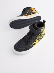 Black Wide Fit (G) Pokemon Elastic Lace High Top Trainers - Image 4 of 6