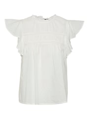 Белый - Блузка с короткими рукавами и кружевной отделкой VERO MODA - Image 6 of 6