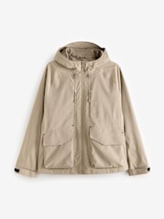 Dark Stone Zip Through Hooded Waterproof Jacket - Image 10 of 15