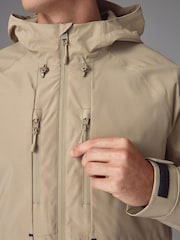 Dark Stone Zip Through Hooded Waterproof Jacket - Image 6 of 15
