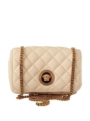 Versace Small Nappa Leather Medusa Crossbody Cream Bag - Image 1 of 6