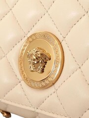 Versace Small Nappa Leather Medusa Crossbody Cream Bag - Image 6 of 6