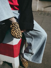 Leopard - Saboți cu talpă confortabilă din piele Forever Comfort® - Image 3 of 5