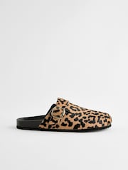 Leopard Standard Fit Forever Comfort® Leather Footbed Clogs - Image 8 of 11