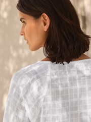 White 100% Cotton Kaftan Cover-Up - Image 4 of 6