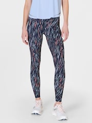 Sweaty Betty Green Grid Geo Print Full Length Aerial Core Workout Leggings - Image 1 of 9