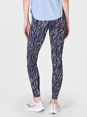 Sweaty Betty Green Grid Geo Print Full Length Aerial Core Workout Leggings - Image 2 of 9