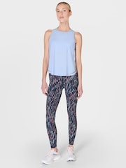Sweaty Betty Green Grid Geo Print Full Length Aerial Core Workout Leggings - Image 7 of 9