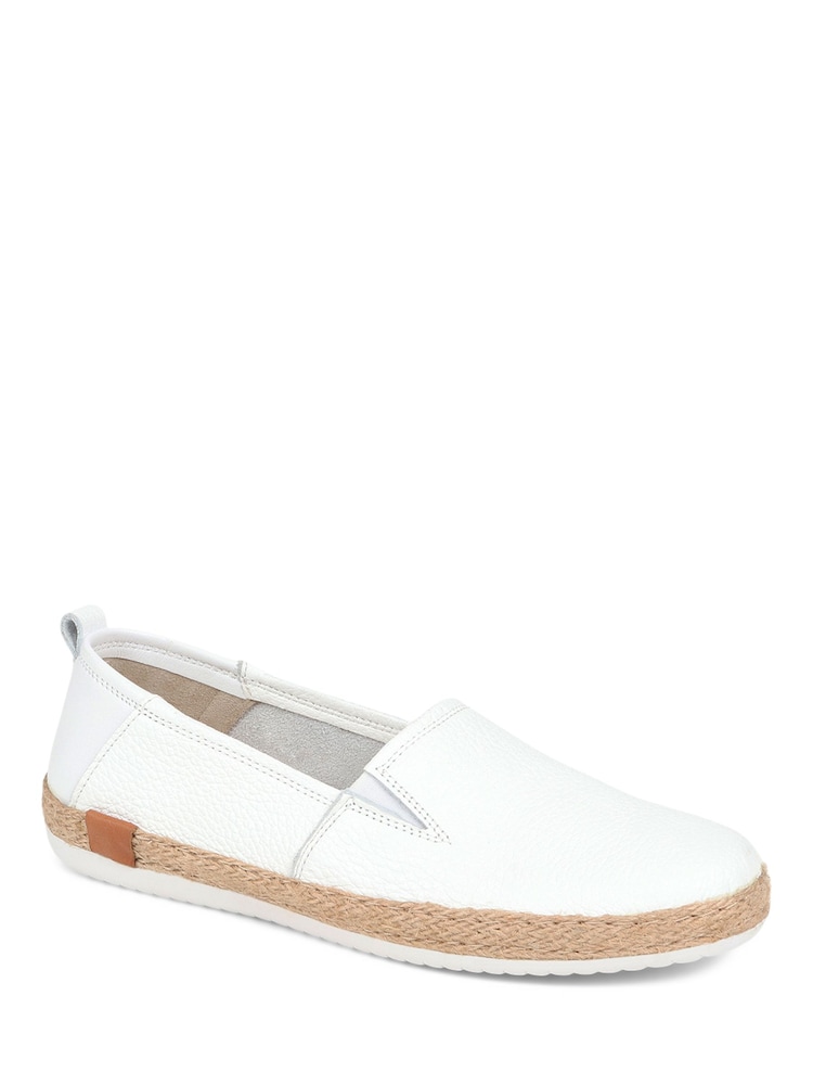 Blanco - Jones Bootmaker Milan Leather Espadrille Flats - Imagen 1 de 5 Blanco - Jones Bootmaker Milan Leather Espadrille Flats - Imagen 1 de 5
