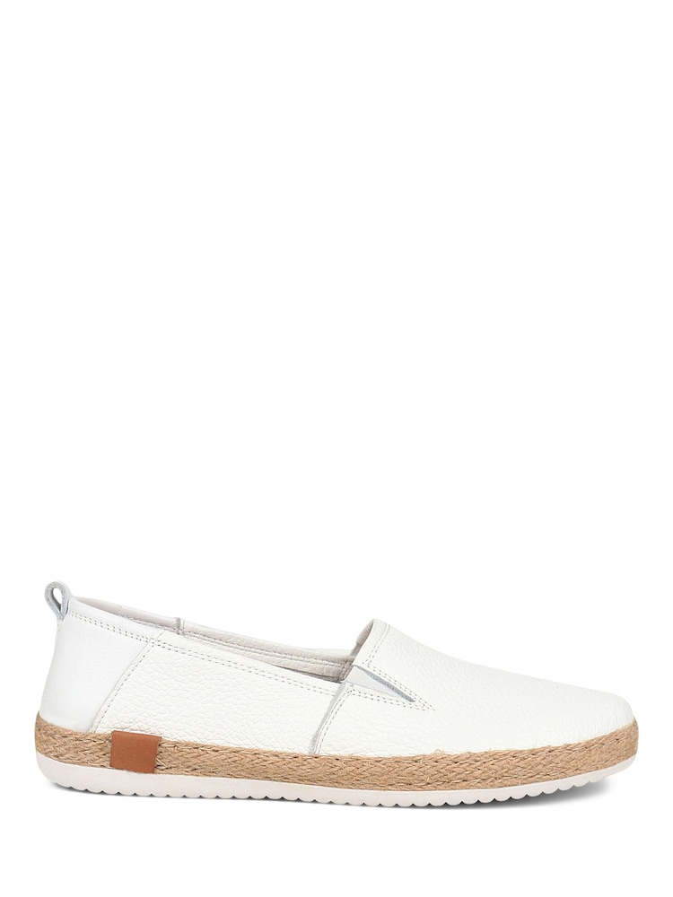 Blanco - Jones Bootmaker Milan Leather Espadrille Flats - Imagen 2 de 5 Blanco - Jones Bootmaker Milan Leather Espadrille Flats - Imagen 2 de 5