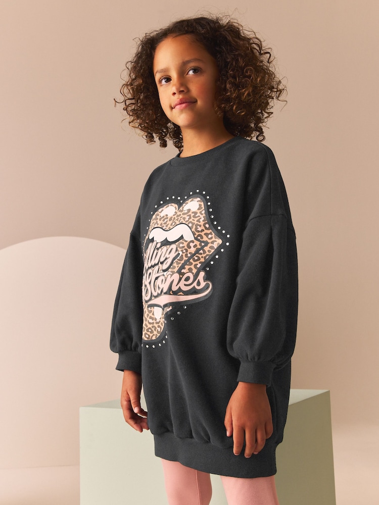 Rolling Stones Charcoal Grey License Oversized Sweatshirt (3-16yrs) - Image 1 of 9