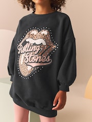 Rolling Stones Charcoal Grey License Oversized Sweatshirt (3-16yrs) - Image 3 of 9