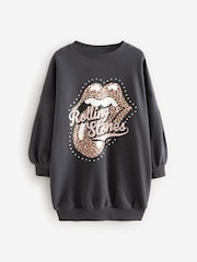 Rolling Stones Charcoal Grey License Oversized Sweatshirt (3-16yrs) - Image 5 of 9
