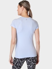 Sweaty Betty Salt Blue Athlete Seamless Workout T-Shirt - Image 2 of 8