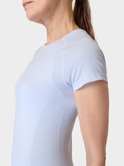 Sweaty Betty Salt Blue Athlete Seamless Workout T-Shirt - Image 5 of 8
