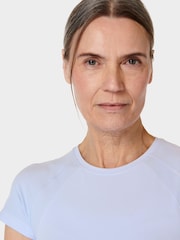 Sweaty Betty Salt Blue Athlete Seamless Workout T-Shirt - Image 6 of 8