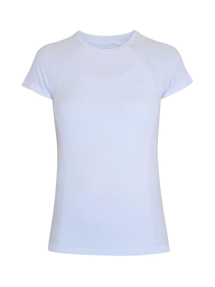 Sweaty Betty Salt Blue Athlete Seamless Workout T-Shirt - Image 8 of 8