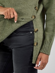 JoJo Maman Bébé Khaki Green Turtle Neck Maternity & Nursing Jumper - Image 4 of 4