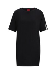 HUGO Black Relaxed Fit Night Dress With Logo Print - Image 5 of 5