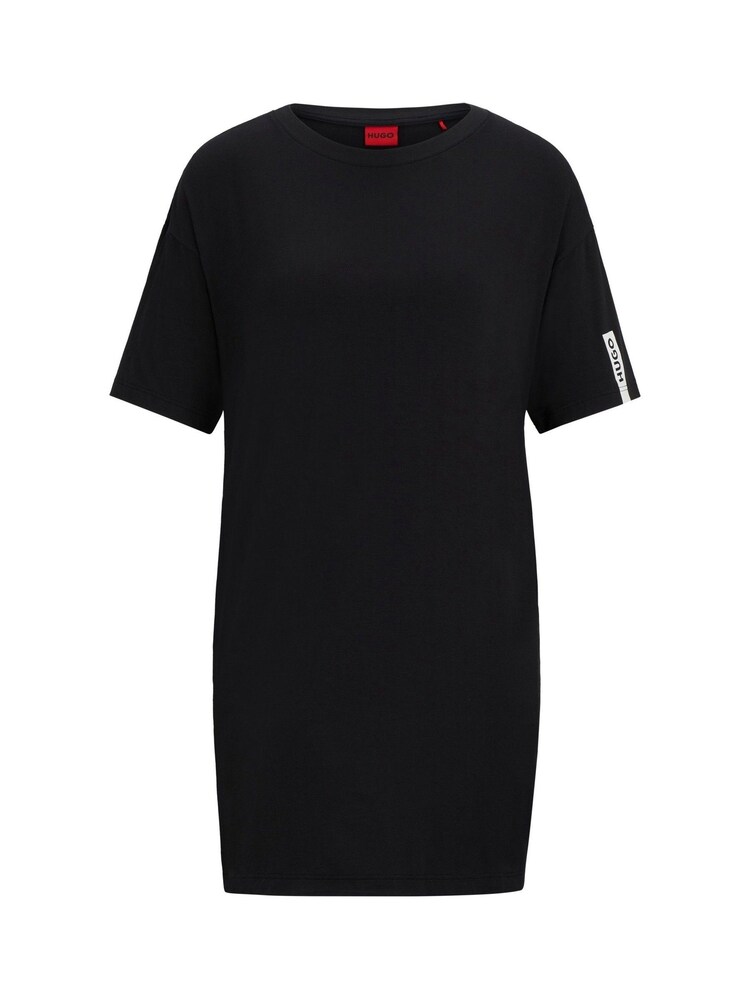 HUGO Black Relaxed Fit Night Dress With Logo Print - Image 5 of 5