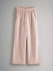 The Set Pink Gingham Check/Black Gingham Check 2 Pack Flannel Long Sleeve Button Through Pyjamas - Image 10 of 11