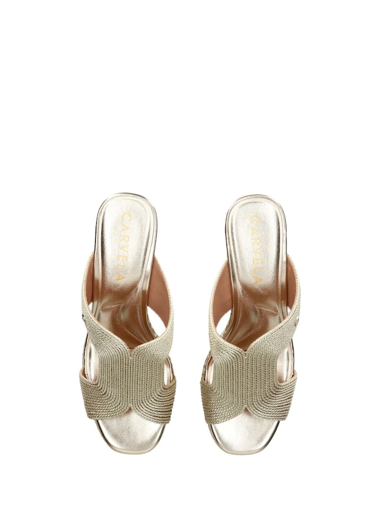 Dorado - Sandalias con cuña Gala 70 de Carvela - Imagen 5 de 5