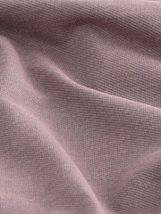 Purple Chest Graphic Relaxed Fit Washed Popper Front Henley Wide Sleeve 100% Cotton Sweatshirt - Image 6 of 8