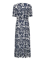 ONLY Blue Graphic Print V-Neck Puff Sleeve Maxi Dress - Image 7 of 7