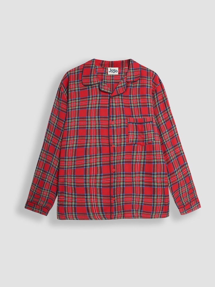 JoJo Maman Bébé Mens Check Woven Pyjamas Set - Image 2 of 5