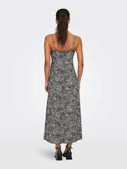 ONLY Palm Print Cami Ruched Midi Dress - Bild 4 von 9