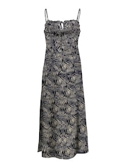 ONLY Palm Print Cami Ruched Midi Dress - Bild 6 von 9